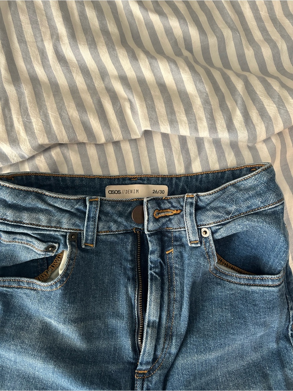 ASOS High-Rise Blue Denim Jeans